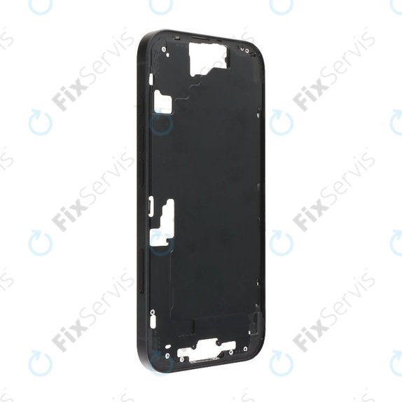 Apple iPhone 16 - Stredný Rám + Tlačidlá Zapínania + Hlasitosti (Black)