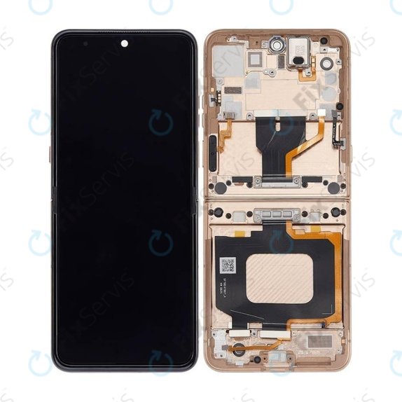 Motorola Razr 60 Ultra - LCD Displej + Dotykové Sklo + Rám (Mountain Trail) - 5D68C29812 Genuine Service Pack