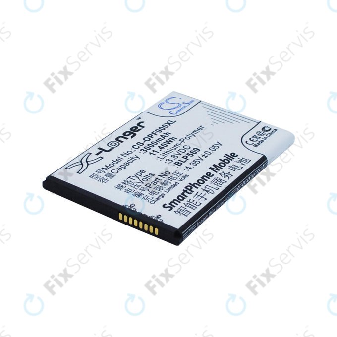 Batéria pre Oppo Find 7, 3000mAh, Li-Pol, 3.8 V, BLP569, HQ