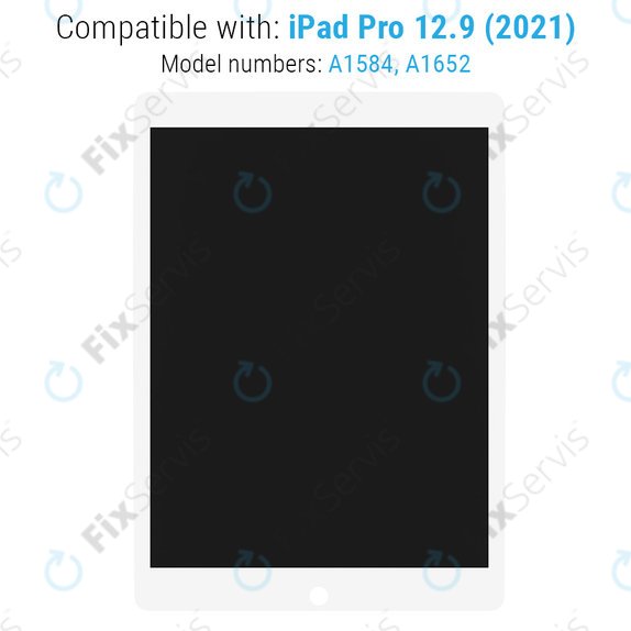 LCD Displej pre iPad Pro 12.9" (1st Gen 2015), White, Dotykové sklo bez rámu, Refurbished