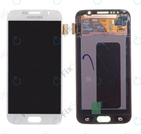 Samsung Galaxy S6 G920F - LCD Displej + Dotykové Sklo (White Pearl) - GH97-17260B Genuine Service Pack