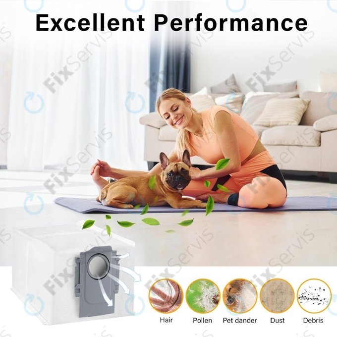 Xiaomi Roborock Qrevo Curv, Qrevo Edge, S8 MaxV Ultra, S8 Max Ultra, Saros 10, Saros 10R, QV-series - Vrecko do vysávača