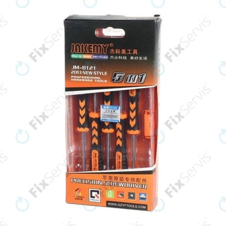 Jakemy JM-8121 - Sada Skrutkovačov pre Servis Telefónov Apple a Samsung 5v1