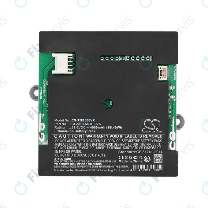 Batéria pre Tineco iFloor S5, 4000mAh, Li-Ion, 21.6V, CL2019-6S1P-02A, HQ