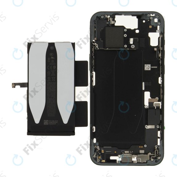 Stredný Rám s Batériou pre iPhone 15 Plus | Black | ZD076-00674 | Genuine Apple
