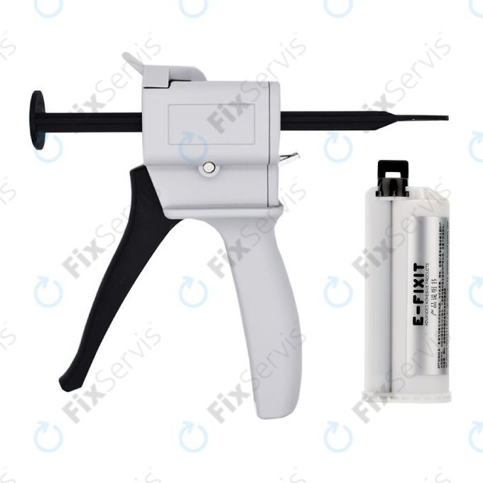 E-Fixit F14167 - AEF Štrukturálne Lepidlo na Zadné Sklá, Šošovky a LCD Rámy + Lepiaca Pištoľ