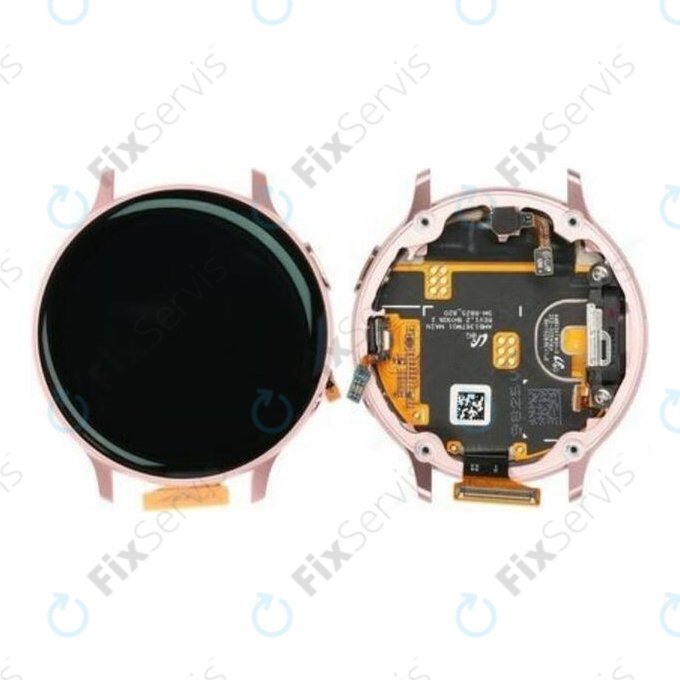 Samsung Galaxy Watch Active 2 44 mm - LCD Displej + Dotykové Sklo + Rám (Pink Gold) - GH82-21125B Genuine Service Pack