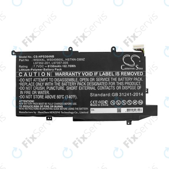 Batéria pre HP Spectre X360 14-EA0002NI, X360 14-EA0002NX, 8150mAh, Li-Pol, 7.7V, WS04XL, HQ