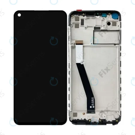 Xiaomi Redmi Note 9 - LCD Displej + Dotykové Sklo + Rám (Black) TFT