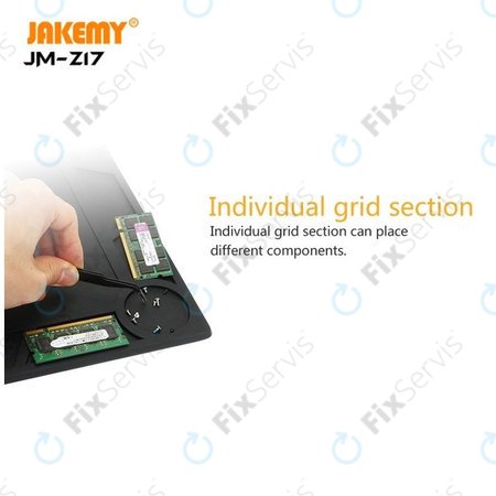 Jakemy JM-Z17 - ESD Teplovzdorná Silikónová Podložka - 36 x 26cm + Magnetická Podložka