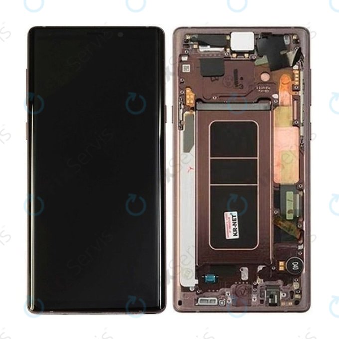 Samsung Galaxy Note 9 N960U - LCD Displej + Dotykové Sklo + Rám (Metallic Copper) - GH97-22269D, GH97-23737D, GH97-22270D Genuine Service Pack