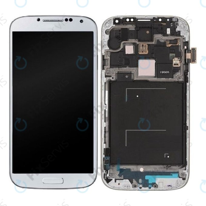 Samsung Galaxy S4 i9505 - LCD Displej + Dotykové Sklo + Rám (White Frost) OLED