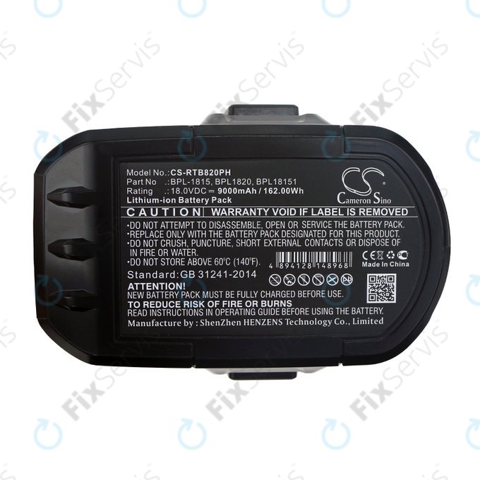 Batéria pre Ryobi BID1821, CCC, CTR-180l, P200, P600, P730, 9000mAh, Li-Ion, 18V, BPL-1815, HQ