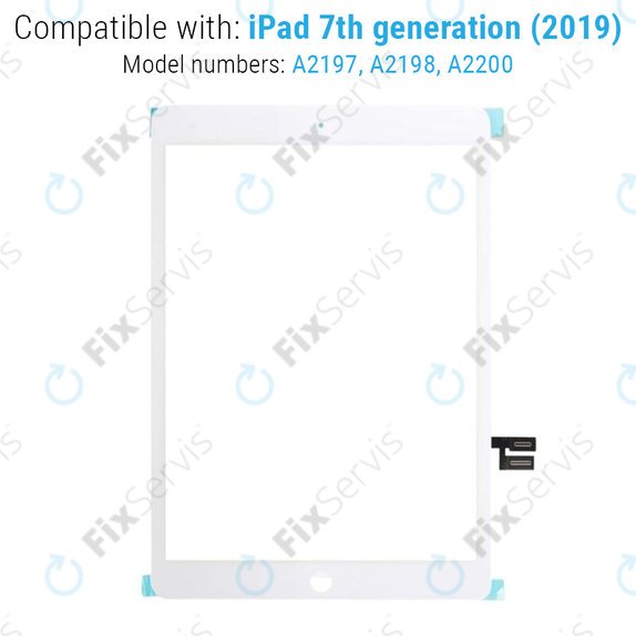 Dotykové sklo pre iPad (7th Gen 2019, 8th Gen 2020), White