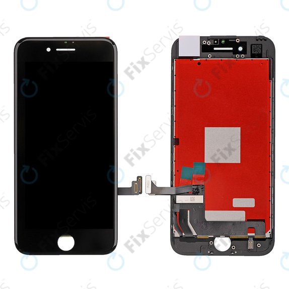 Displej pre iPhone 7, Black, Dotykové sklo s rámom