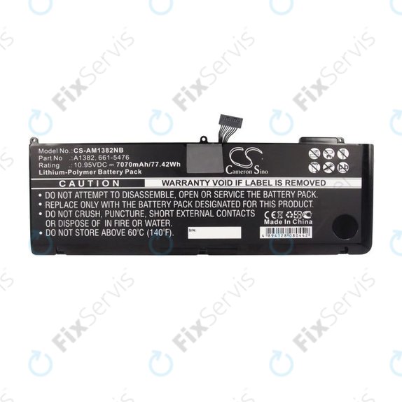 Apple MacBook Pro 15" A1286 (Early 2011 - Mid 2012) - Batéria A1382 7070mAh HQ