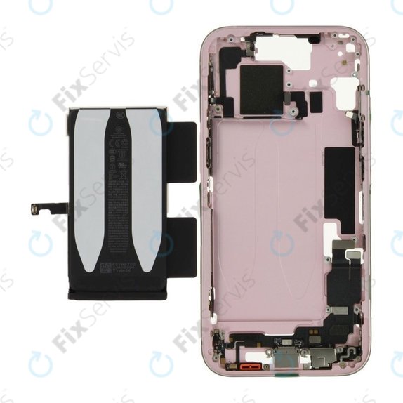 Stredný Rám s Batériou pre iPhone 15 | Pink | ZD076-00670 | Genuine Apple