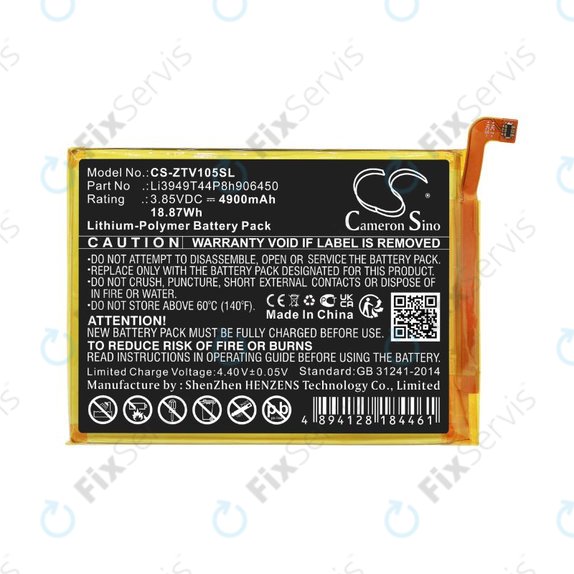 Batéria pre ZTE Blade V Smart, V30 Vita, 4900mAh, Li-Pol, 3.85V, Li3949T44P8h906450, HQ