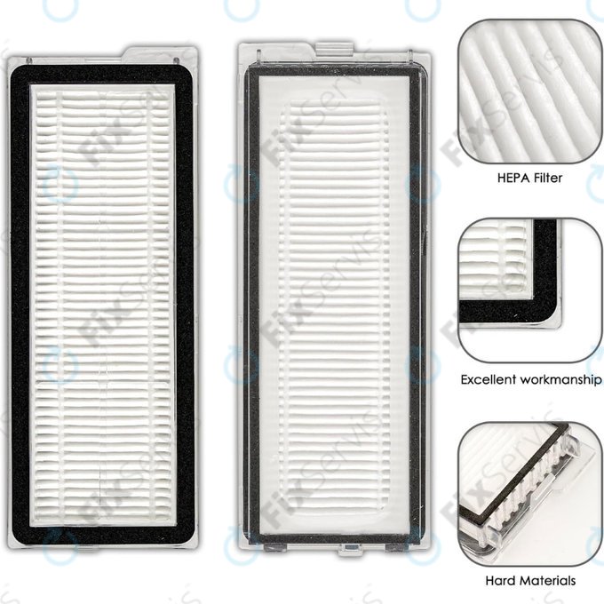 HEPA filter, 2 ks pre Xiaomi Roborock Qrevo Curv, Qrevo Edge, Qrevo MaxV, Qrevo Pro, Qrevo Plus, QV-series