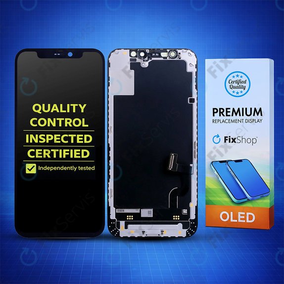 Displej Hard OLED pre iPhone 14, Dotykové sklo s rámom, FixPremium