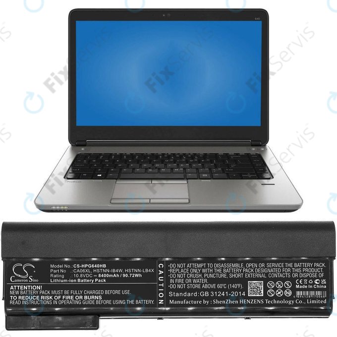 Batéria pre HP ProBook 640 G1, 650 G1, 655 G1, 645 G1, 8400mAh, Li-Ion, 10.8V, CA06XL, HQ