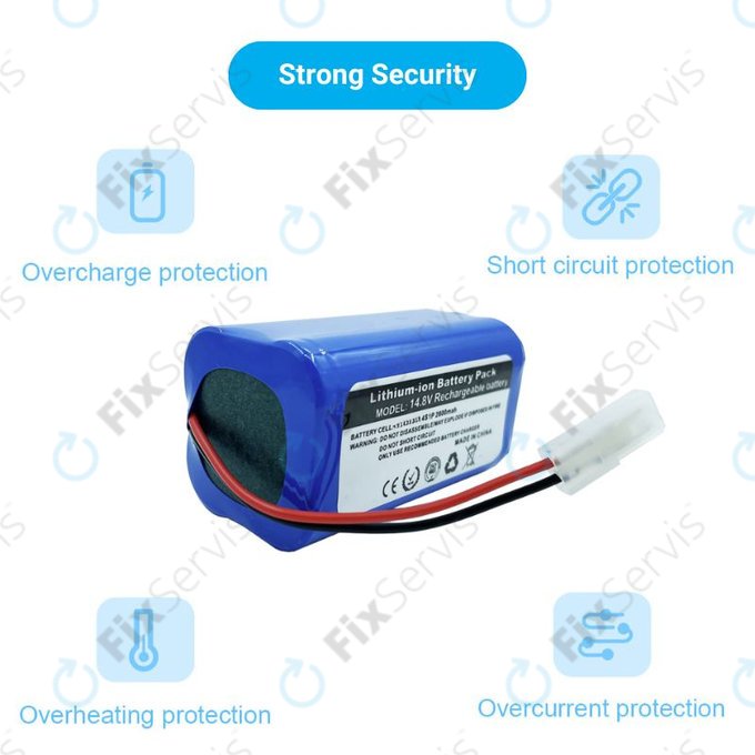 Xiaomi Essential (Mijia G1), Flyco FC-series, myVacBot SN500, Panasonic MC-series, Phicomm X3, Puppy R-series - Batéria Li-026418 Li-Ion 14.8V 2600mAh