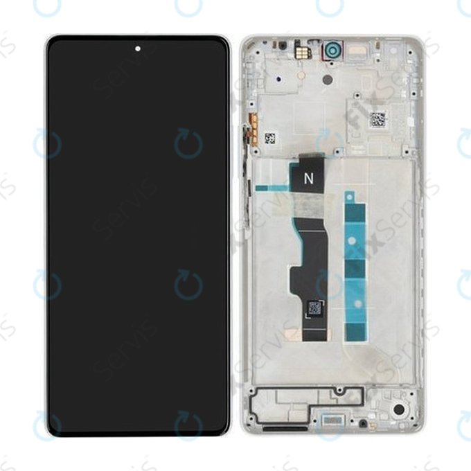 Xiaomi Redmi Note 13 5G 2312DRAABC - LCD Displej + Dotykové Sklo + Rám (Arctic White) - 5600040N1700 Genuine Service Pack
