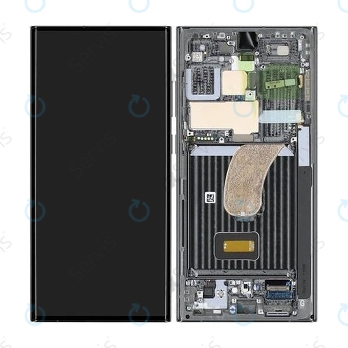 Samsung Galaxy S23 Ultra S918B - LCD Displej + Dotykové Sklo + Rám (Green) - GH82-30466C, GH82-30465C Genuine Service Pack