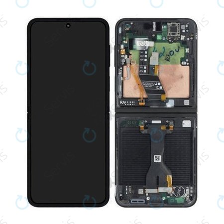 Samsung Galaxy Z Flip 7 FE F761B - LCD Displej + Dotykové Sklo + Rám (Black) - GH82-37734A Genuine Service Pack