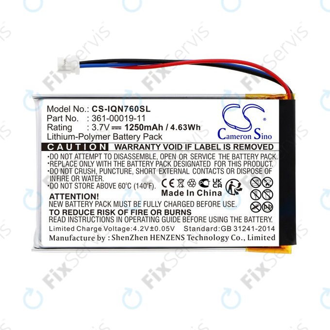 Batéria pre Garmin Nüvi 700, 710, 760, 765, Nuvi 3590, 1250mAh, Li-Pol, 3.7V, 361-00019-11, HQ