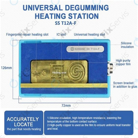 Sunshine T12A-F - PCB Ohrievač (Pre Homebutton Moduly) pre Apple iPhone