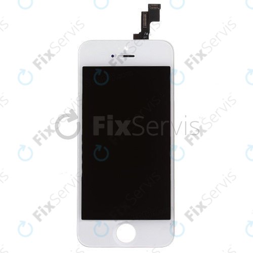 Displej pre iPhone 5S, SE, White, Dotykové sklo s rámom