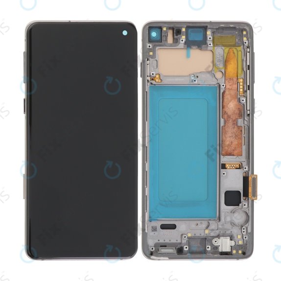 Samsung Galaxy S10 G973F - LCD Displej + Dotykové Sklo + Rám (Prism Black) TFT