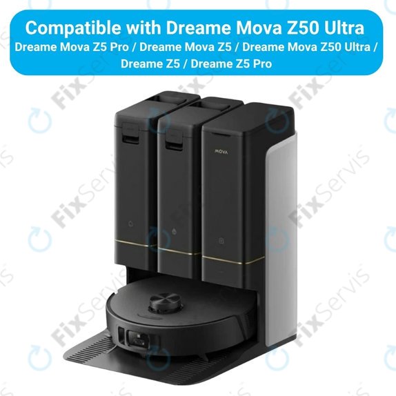 Sada náhradných dielov pre Dreame Mova Z50 Ultra, Z5, Z5 Pro (1x Hlavná kefa, 2x Filter, 2x Bočná kefa, 2x Mopovacia utierka, 2x Bočná mopovacia utierka, 2x Prachové vrecko)