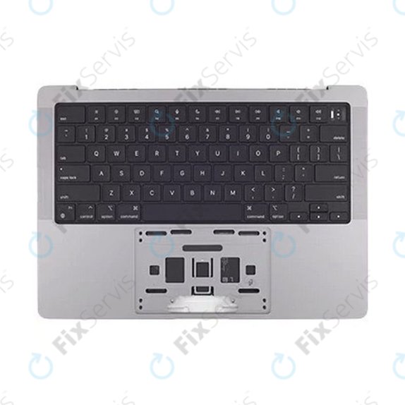 Horný rám klávesnice pre MacBook Pro 14", A2442 (Late 2021), A2779 (Early 2023), s klávesnicou US a batériou, Space Gray, 661-21972, Genuine Apple
