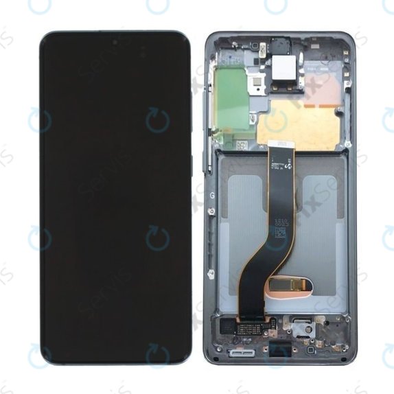 Samsung Galaxy S20 G980F - LCD Displej + Dotykové Sklo + Rám (Cosmic Gray) - GH82-22131A, GH82-22123A, GH82-31433A, GH82-31432A Genuine Service Pack
