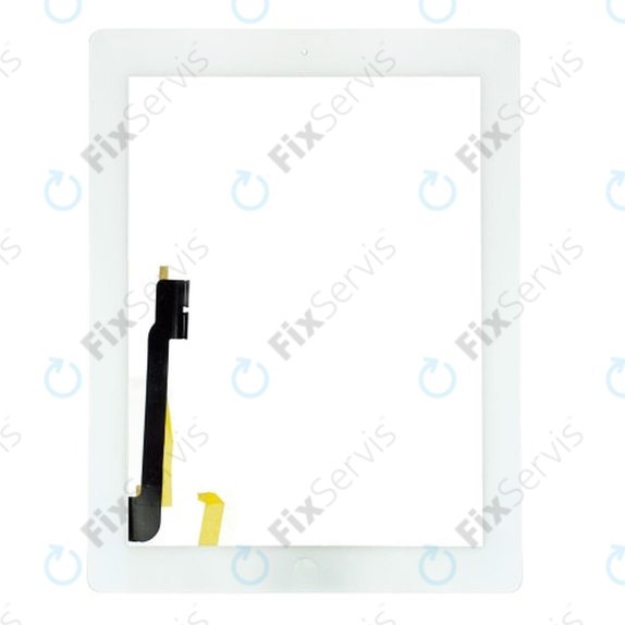 Dotykové sklo s tlačidlom domov pre iPad 3, iPad 4, White