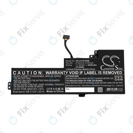 Batéria pre Lenovo Thinkpad A285, T470, T480, 2050mAh, Li-Pol, 11.25V, 01AV419, HQ