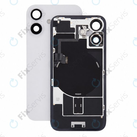 Sklo zadného housingu pre iPhone 16, White, Pulled A