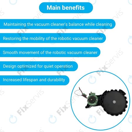 Xiaomi Robot Vacuum X10, Dreame Z10 Pro, L10 Plus, D10 Plus - Koleso s Motorom (Ľavé) (Čierne)