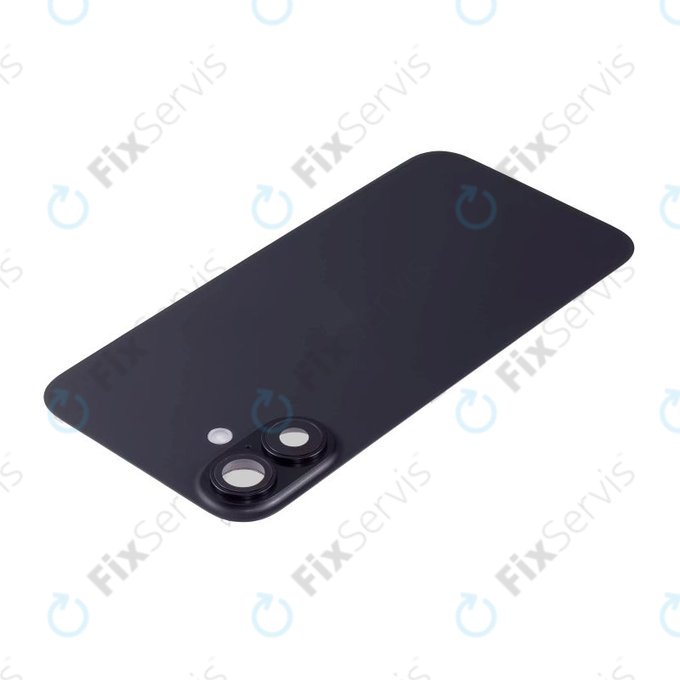 Apple iPhone 16 - Sklo Zadného Housingu + Sklíčko Kamery + Kovový Pliešok + Magsafe Magnet (Black)
