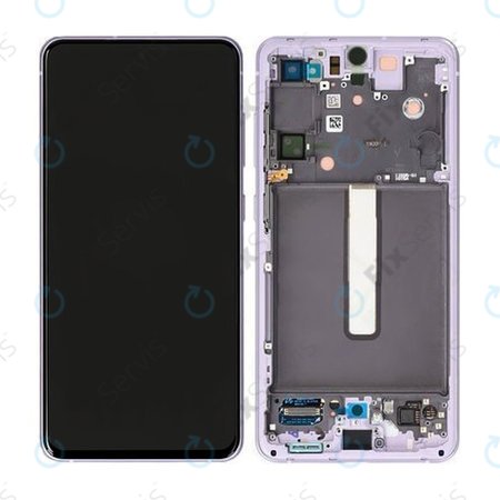 Samsung Galaxy S21 FE G990B - LCD Displej + Dotykové Sklo + Rám (Violet) - GH82-26414D, GH82-26420D, GH82-26590D Genuine Service Pack