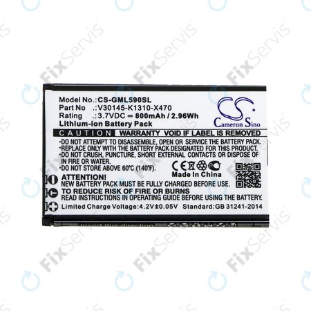 Batéria pre Saiet Lumina, Ready, Single, Brondi Amico Favoloso, Gigaset GI390, 590, 800mAh, Li-Ion, 3.7V, V30145-K1310-X470, HQ