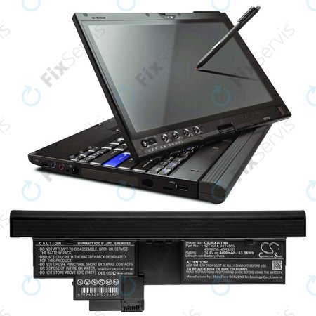 Batéria pre Lenovo Thinkpad X200, X200s, 4400mAh, Li-Ion, 14.4V, 42T4564, HQ
