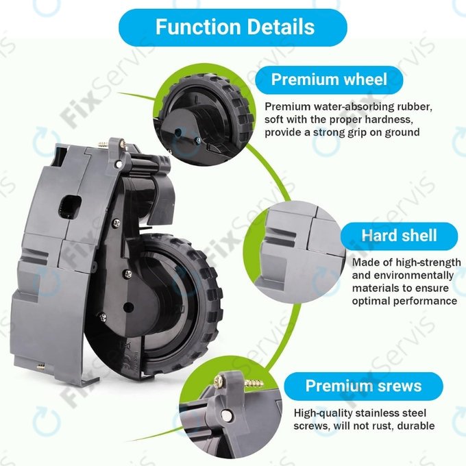 iRobot Roomba 500, 600, 700, 800, 900-series - Koleso s Motorom (Ľavé)