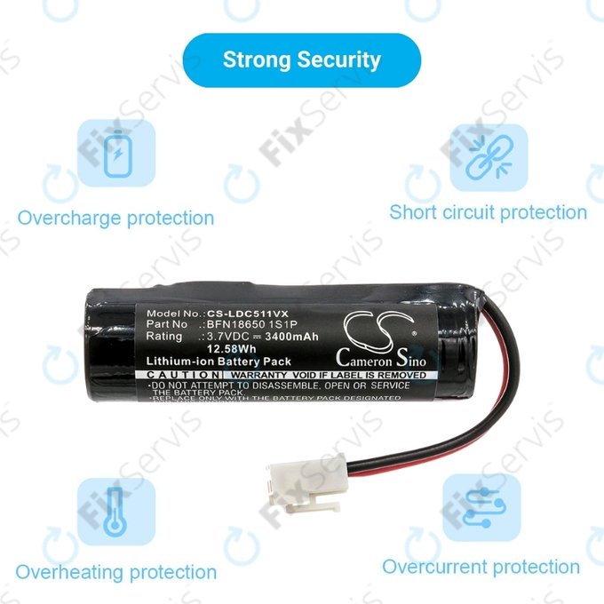 Leifheit Dry&Clean 51000, 51002, 51113, 51114 - Batéria BFN18650 1S1P Li-Ion 3.7V 3400mAh HQ