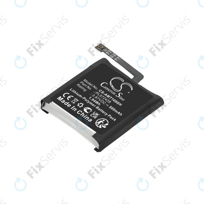 Batéria pre Amazfit T-Rex 2, A2169, A2170, 500mAh, Li-Pol, 3.87V, PL572428, HQ