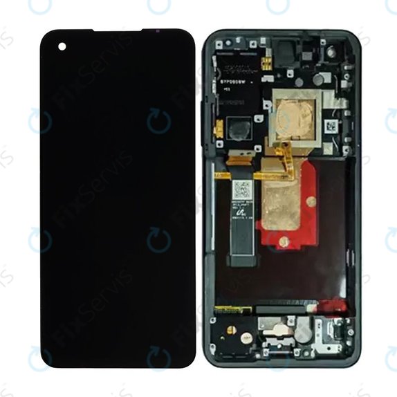 Asus Zenfone 10 - LCD Displej + Dotykové Sklo + Rám (Midnight Black) OLED