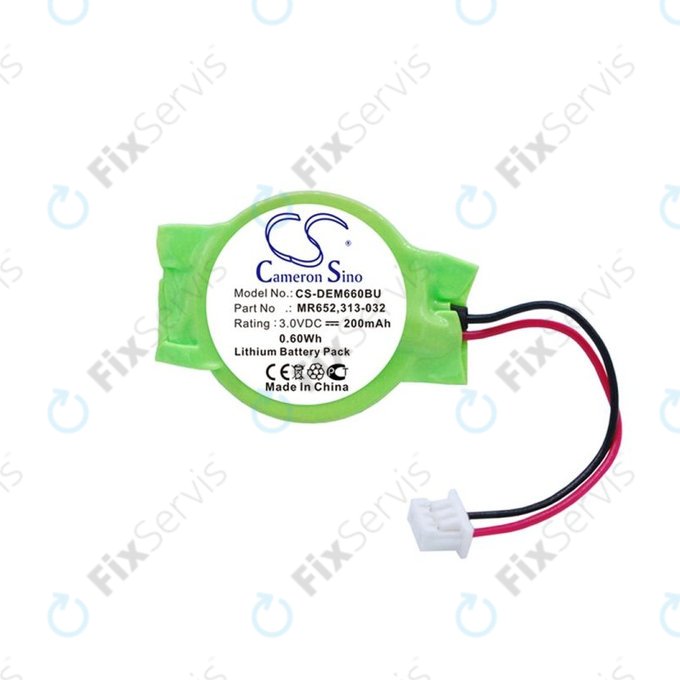 Záložná batéria pre Dell Latitude E6320, 200mAh, Lithium, 3V, 077-A00, HQ