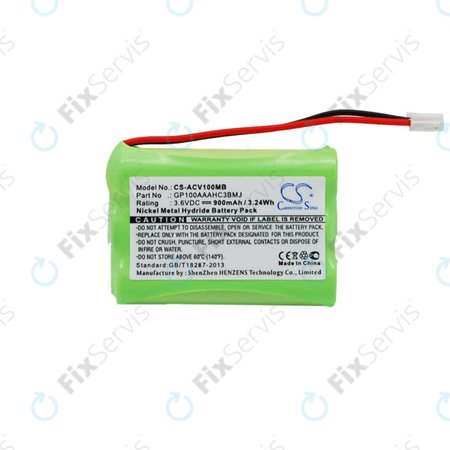 Batéria pre Audioline Baby Care V100, 900mAh, Ni-MH, 3.6V, GP100AAAHC3BMJ, HQ